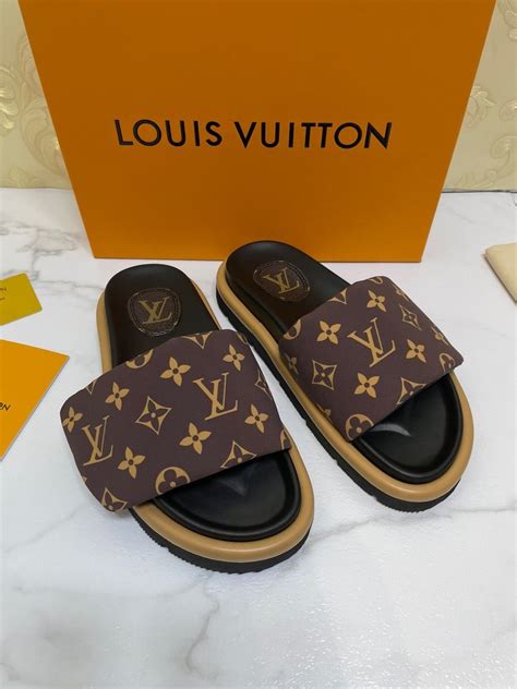 louis vuitton puffer slides|louis vuitton pillow sliders women.